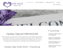 Tablet Screenshot of hsb-haus.de